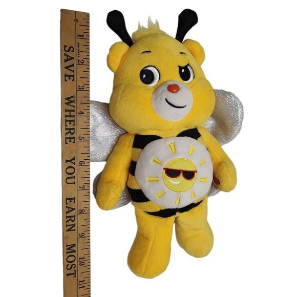 Care Bears Funshine Bear Yellow Bee Plush Toy With Sparkly Wings - Picture 4 of 16